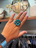 Turquoise Cluster Ring