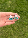 Pink & Turquoise earrings