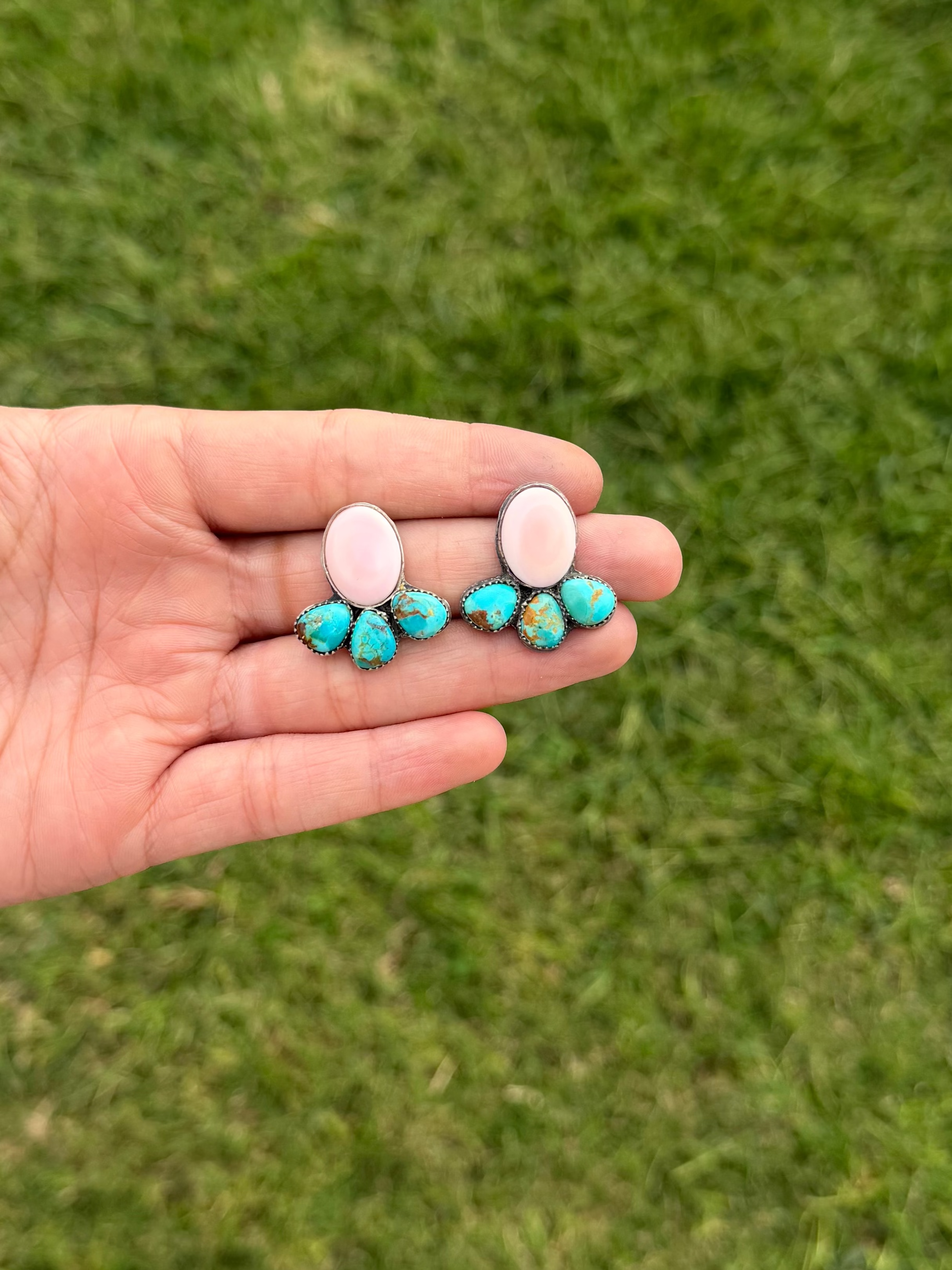 Pink & Turquoise earrings