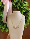 Gold horsebit necklace
