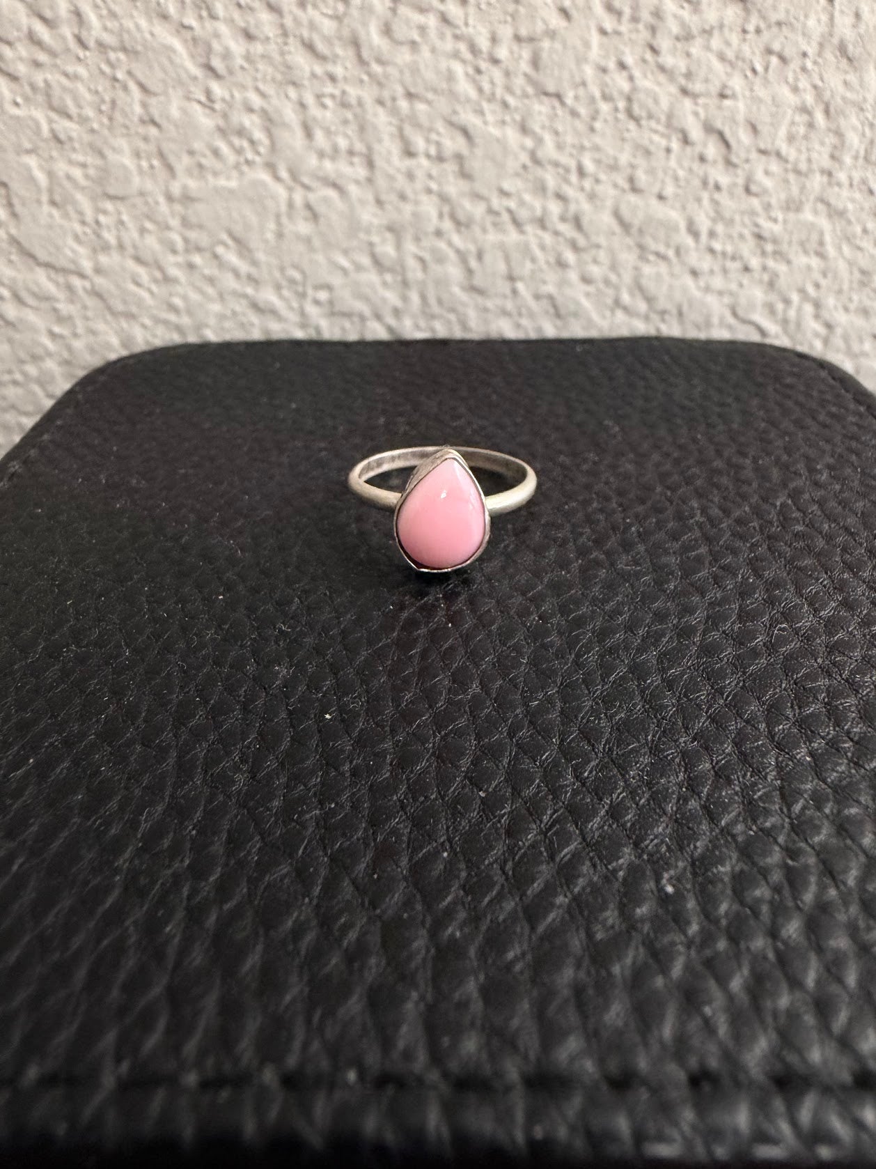 Pink Conch Pear Ring