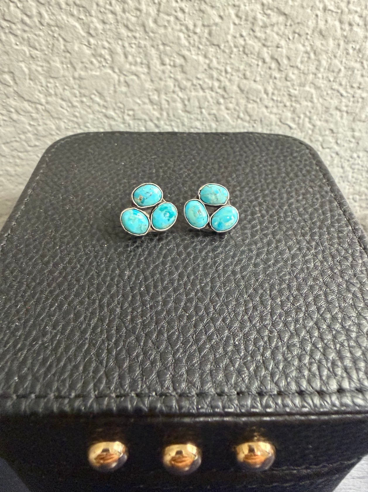 Turquoise cluster earrings